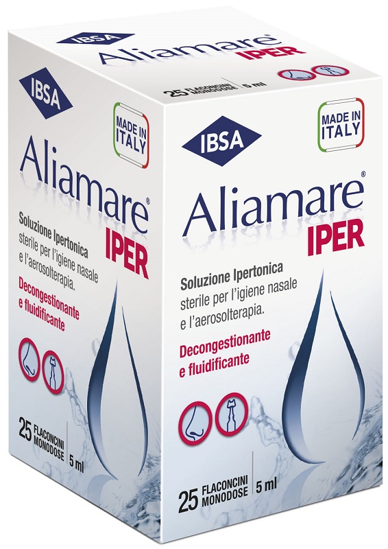 ALIAMARE IPER 25 FLACONCINI IPERTONICI DA 5 ML - Farmacia Nuova Dr.ssa Gabriella Catellani