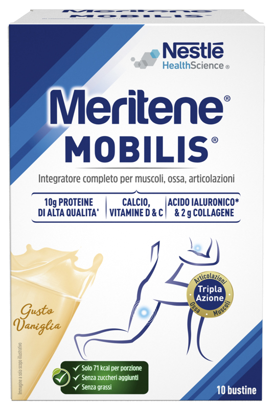 MERITENE MOBILIS GUSTO VANIGLIA 10 BUSTINE DA 21 G - Farmacia Nuova Dr.ssa Gabriella Catellani