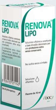 RENOVA COLLIRIO SOSTITUTO LACRIMALE A BASE DI ACIDO IALURONICO 0,4% E LIPIDI FLACONE DA 10 ML SENZA CONSERVANTI - Farmacia Nuova Dr.ssa Gabriella Catellani