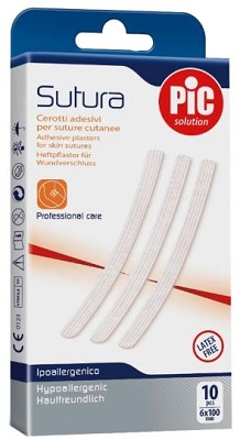 CEROTTO PER SUTURA PIC SOLUTION 6 X 100 MM 10 PEZZI - Farmacia Nuova Dr.ssa Gabriella Catellani