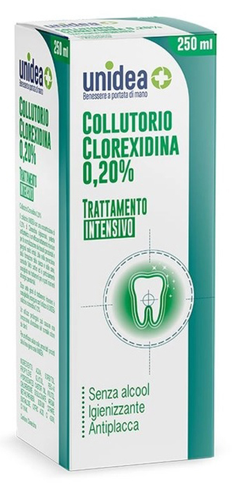 UNIDEA COLLUTORIO CLOREXIDINA 0,20% 250 ML - Farmacia Nuova Dr.ssa Gabriella Catellani