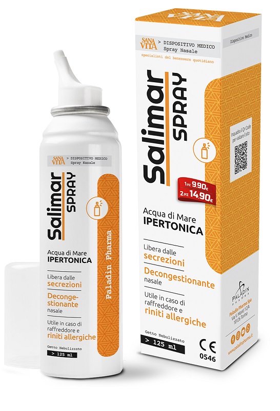 SPRAY NASALE IPERTONICO SANAVITA SALIMAR 125 ML - Farmacia Nuova Dr.ssa Gabriella Catellani