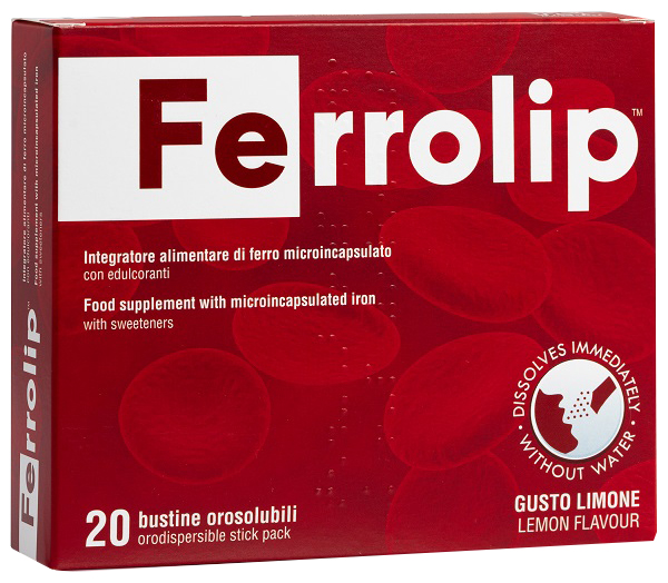 FERROLIP 20 BUSTINE OROSOLUBILI GUSTO LIMONE - Farmacia Nuova Dr.ssa Gabriella Catellani