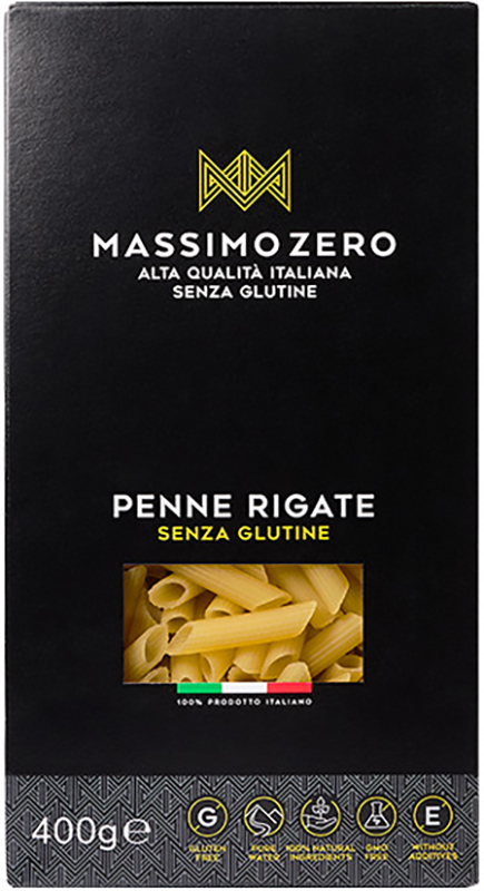 MASSIMO ZERO MEZZE PENNE RIGATE 400 G - Farmacia Nuova Dr.ssa Gabriella Catellani