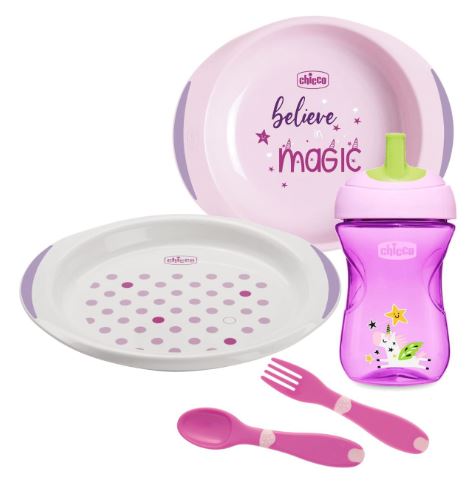 CHICCO SET PAPPA 12 MESI+ ROSA - Farmacia Nuova Dr.ssa Gabriella Catellani