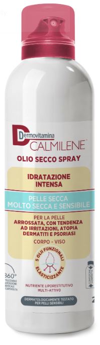 DERMOVITAMINA CALMILENE OLIO SECCO SPRAY IDRATAZIONE INTENSA PER PELLE SECCA, MOLTO SECCA E SENSIBILE 200 ML - Farmacia Nuova Dr.ssa Gabriella Catellani