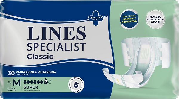 PANNOLONE A MUTANDA LINES SPECIALIST CLASSIC SUPER MM 30 PEZZI - Farmacia Nuova Dr.ssa Gabriella Catellani