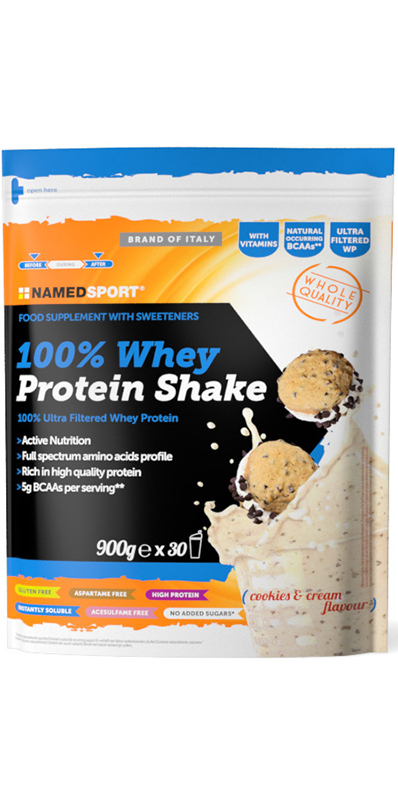 100% WHEY PROTEIN SHAKE COOKIES & CREAM 900 G - Farmacia Nuova Dr.ssa Gabriella Catellani
