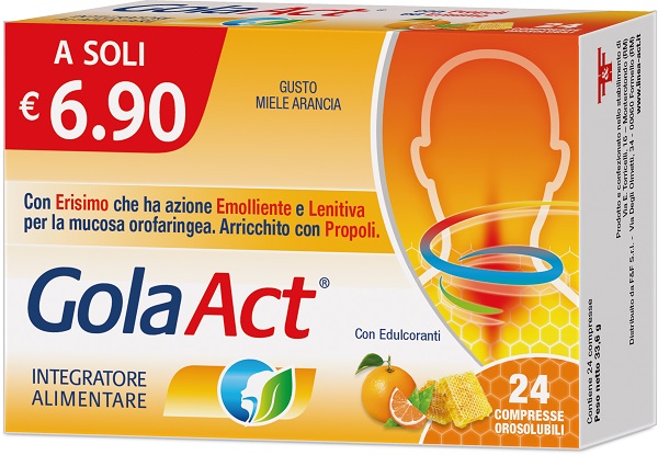 GOLA ACT MIELE ARANCIA 24 COMPRESSE OROSOLUBILI - Farmacia Nuova Dr.ssa Gabriella Catellani