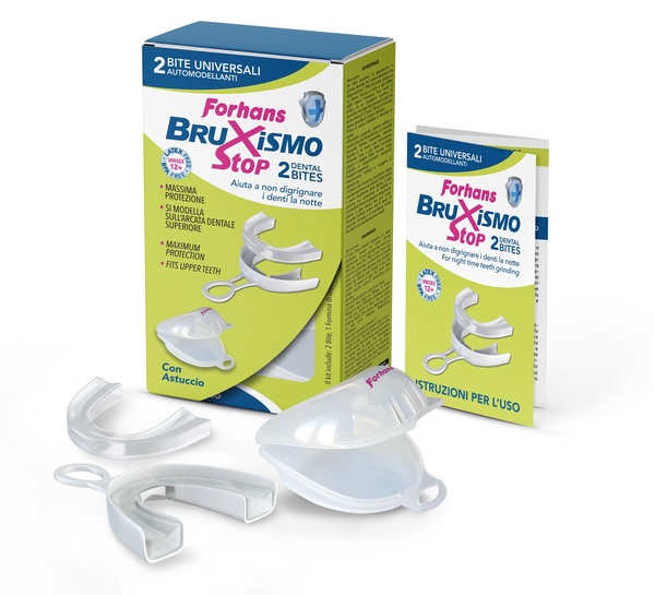 BITE UNIVERSALI AUTOMODELLANTI BRUXISMO STOP FORHANS 2 PEZZI - Farmacia Nuova Dr.ssa Gabriella Catellani