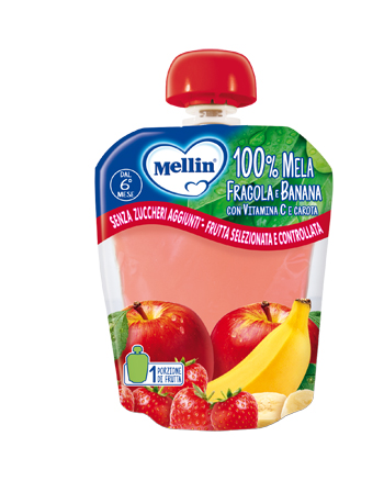 MELLIN POUCH MELA/FRAGOLA/BANANA 90 G - Farmacia Nuova Dr.ssa Gabriella Catellani