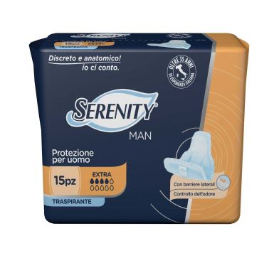 PANNOLINO SERENITY LIGHT MAN EXTRA CON ADESIVO O ALTRO FISSAGGIO 15 PEZZI - Farmacia Nuova Dr.ssa Gabriella Catellani