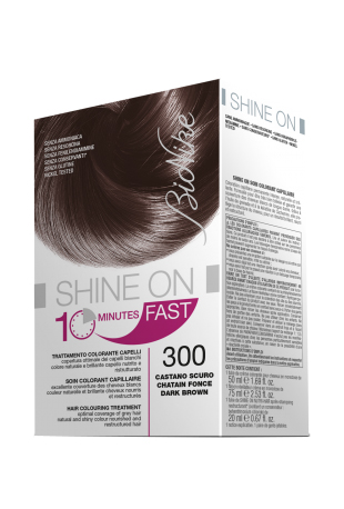 BIONIKE SHINE ON FAST TRATTAMENTO COLORANTE CAPELLI CASTANO SCURO 300 FLACONE 60 ML + TUBO 60 ML - Farmacia Nuova Dr.ssa Gabriella Catellani