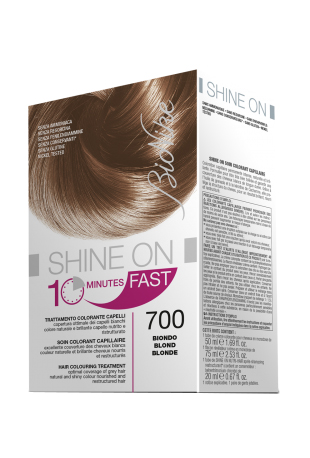 BIONIKE SHINE ON FAST TRATTAMENTO COLORANTE CAPELLI BIONDO 700 FLACONE 60 ML + TUBO 60 ML - Farmacia Nuova Dr.ssa Gabriella Catellani