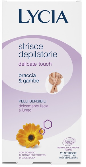 LYCIA 20 STRISCE BRACCIA/GAMBE PELLI DELICATE 12 PEZZI - Farmacia Nuova Dr.ssa Gabriella Catellani