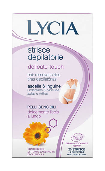 LYCIA STRISCE DEPILATORIE DELICATE TOUCH ASCELLE E INGUINE 20 PEZZI - Farmacia Nuova Dr.ssa Gabriella Catellani
