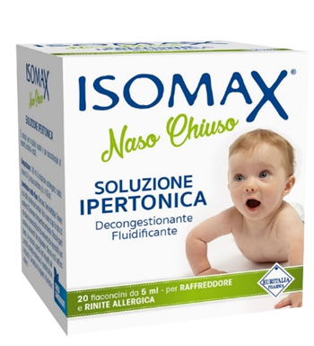 SOLUZIONE IPERTONICA ISOMAX NASO CHIUSO 20 FLACONCINI DA 5 ML - Farmacia Nuova Dr.ssa Gabriella Catellani