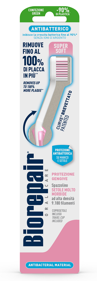 BIOREPAIR ORAL CARE ANTIBATTERICO SPAZZOLINO PIU' COMFORT PROTEZIONE GENGIVE SETOLE SUPER SOFT - Farmacia Nuova Dr.ssa Gabriella Catellani