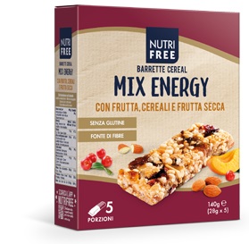 NUTRIFREE BARRETTE CEREAL MIX ENERGY 28 G X 5 - Farmacia Nuova Dr.ssa Gabriella Catellani