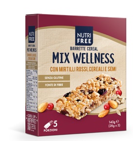 NUTRIFREE BARRETTE CEREAL MIX WELLNESS 28 G X 5 - Farmacia Nuova Dr.ssa Gabriella Catellani