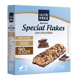 NUTRIFREE BARRETTE SPECIAL FLAKES CIOCCOLATO 24,8 G X 5 - Farmacia Nuova Dr.ssa Gabriella Catellani