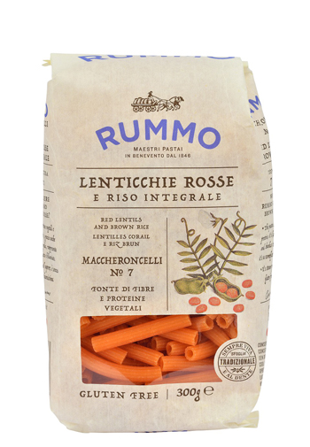 RUMMO MACCHERONCELLI N 7 LENTICCHIE ROSSE E RISO INTEGRALE 300 G - Farmacia Nuova Dr.ssa Gabriella Catellani