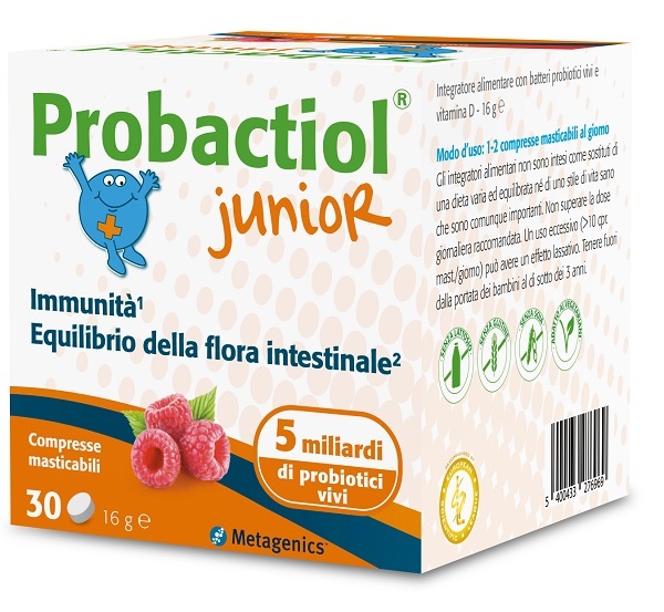 PROBACTIOL JUNIOR 30 COMPRESSE MASTICABILI NEW - Farmacia Nuova Dr.ssa Gabriella Catellani