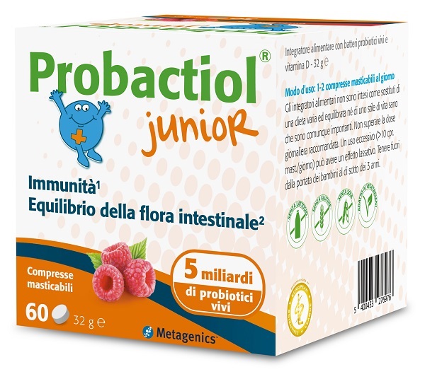 PROBACTIOL JUNIOR 60 COMPRESSE MASTICABILI NEW - Farmacia Nuova Dr.ssa Gabriella Catellani