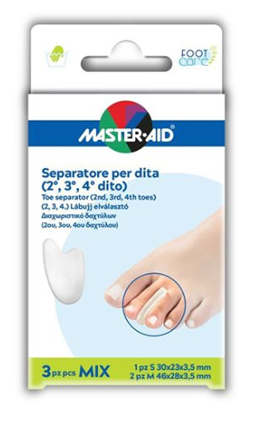 SEPARATORE DITA IN GEL MASTER-AID FOOTCARE MIX 1 SMALL + 2 MEDIUM C9 - Farmacia Nuova Dr.ssa Gabriella Catellani
