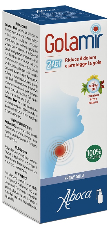 GOLAMIR 2ACT SPRAY 30 ML NO ALCOOL ADULTI E BAMBINI DA UN ANNO DI ETA' - Farmacia Nuova Dr.ssa Gabriella Catellani