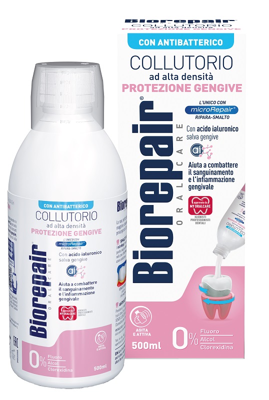 BIOREPAIR ORAL CARE COLLUTORIO ALTA INTENSITA' CON ANTIBATTERICO PROTEZIONE GENGIVE 500 ML - Farmacia Nuova Dr.ssa Gabriella Catellani