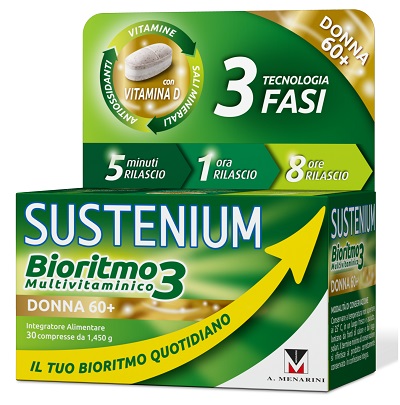 SUSTENIUM BIORITMO3 DONNA 60+ 30 COMPRESSE - Farmacia Nuova Dr.ssa Gabriella Catellani