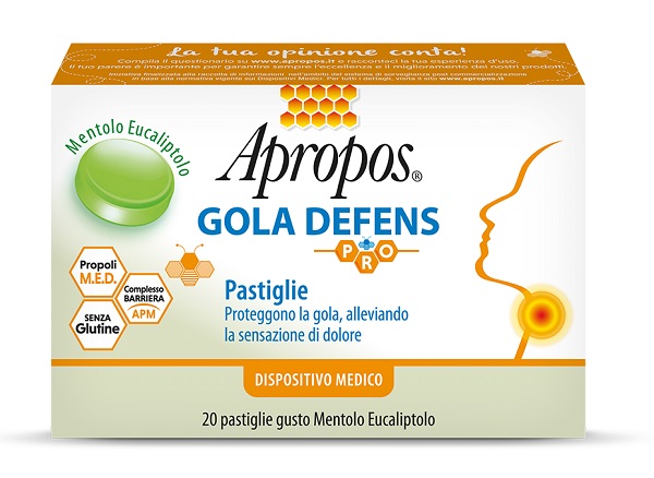 APROPOS GOLA DEFENS PRO 20 PASTIGLIE MENTOLO EUCALIPTO - Farmacia Nuova Dr.ssa Gabriella Catellani