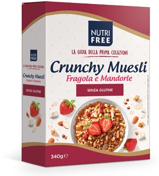 NUTRIFREE CRUNCHY MIX FRAGOLE E MANDORLE 340 G - Farmacia Nuova Dr.ssa Gabriella Catellani