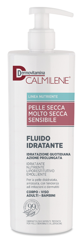 DERMOVITAMINA CALMILENE FLUIDO IDRATANTE PER PELLE SECCA, MOLTO SECCA E SENSIBILE 500 ML - Farmacia Nuova Dr.ssa Gabriella Catellani