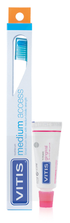VITIS SPAZZOLINO MEDIUM ACCESS + VITIS DENTRIFRICIO GINGIVAL 15 ML - Farmacia Nuova Dr.ssa Gabriella Catellani