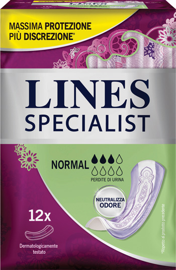 LINES SPECIALIST PANNOLONE NORMAL FARMA 12 PEZZI - Farmacia Nuova Dr.ssa Gabriella Catellani