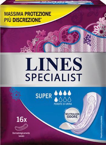 LINES SPECIALIST PANNOLONE SUPER FARMA 16 PEZZI - Farmacia Nuova Dr.ssa Gabriella Catellani