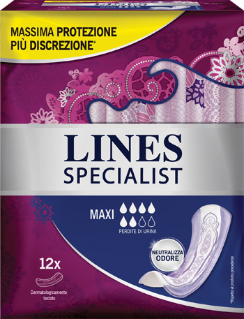 LINES SPECIALIST PANNOLONE MAXI FARMA 12 PEZZI - Farmacia Nuova Dr.ssa Gabriella Catellani