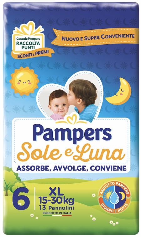 PAMPERS SOLE E LUNA XL 13 PEZZI - Farmacia Nuova Dr.ssa Gabriella Catellani