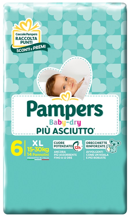 PAMPERS BABY DRY DWCT XL 14 PEZZI - Farmacia Nuova Dr.ssa Gabriella Catellani