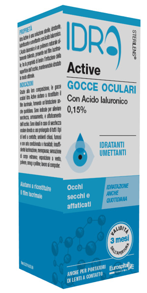 GOCCE OCULARI STERILENS IDRA ACTIVE 10 ML CON ACIDO IALURONICO 0,15% - Farmacia Nuova Dr.ssa Gabriella Catellani
