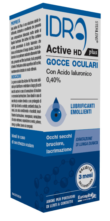 GOCCE OCULARI STERILENS IDRA ACTIVE HD PLUS 10 ML CON ACIDO IALURONICO 0,40% - Farmacia Nuova Dr.ssa Gabriella Catellani