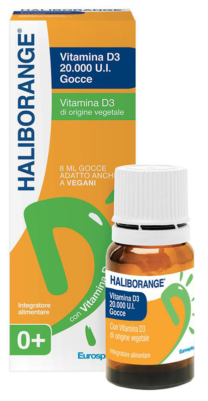 HALIBORANGE VITAMINA D3 20000 UI GOCCE 8 ML - Farmacia Nuova Dr.ssa Gabriella Catellani