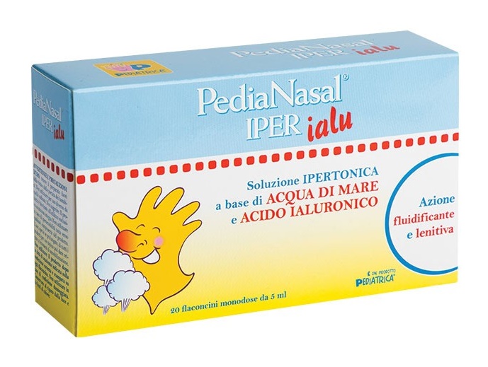 PEDIANASAL IPER SOLUZIONE IPERTONICA CON ACIDO IALURONICO 20 FLACONCINI MONODOSE DA 5 ML - Farmacia Nuova Dr.ssa Gabriella Catellani