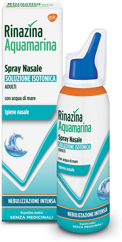 RINAZINA AQUAMARINA ISOTONICA SPRAY NEBULIZZAZIONE INTENSA 100 ML - Farmacia Nuova Dr.ssa Gabriella Catellani