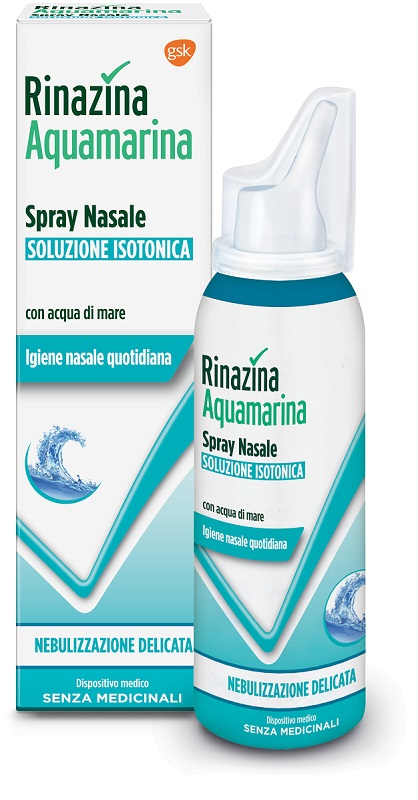 RINAZINA AQUAMARINA ISOTONICA SPRAY NEBULIZZAZIONE DELICATA 100 ML - Farmacia Nuova Dr.ssa Gabriella Catellani