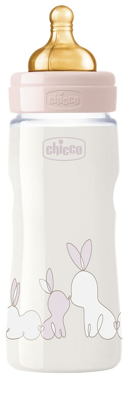 CHICCO BIBERON ORIGINAL 330ML TOUCH REGULAR GIRL CON TETTARELLA IN CAUCCIU' - Farmacia Nuova Dr.ssa Gabriella Catellani