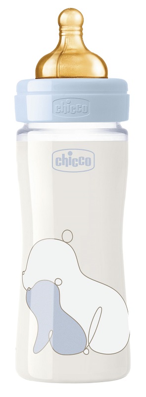 CHICCO BIBERON ORIGINAL 240ML VETRO 1 FORO 1 FORO BOY CON TETTARELLA IN CAUCCIU' - Farmacia Nuova Dr.ssa Gabriella Catellani