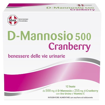 MATT DIVISIONE PHARMA D-MANNOSIO 500 CRANBERRY 12 BUSTINE - Farmacia Nuova Dr.ssa Gabriella Catellani